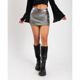 Falda corta con brillo