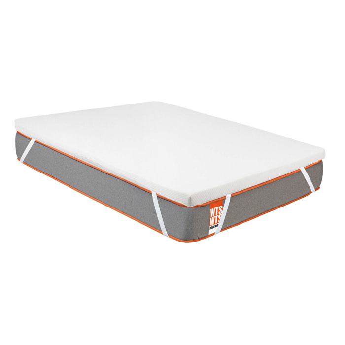 Topper Viscoelástico de 5cm de grosor | Confort Hotel | Aloe Vera | Desenfundable | Guitar