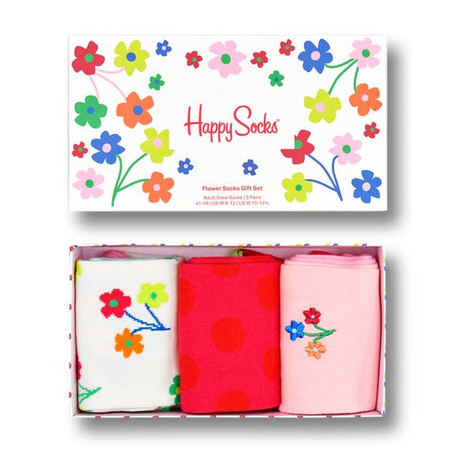 Set de 3 pares de calcetines - diseño "Flowers"