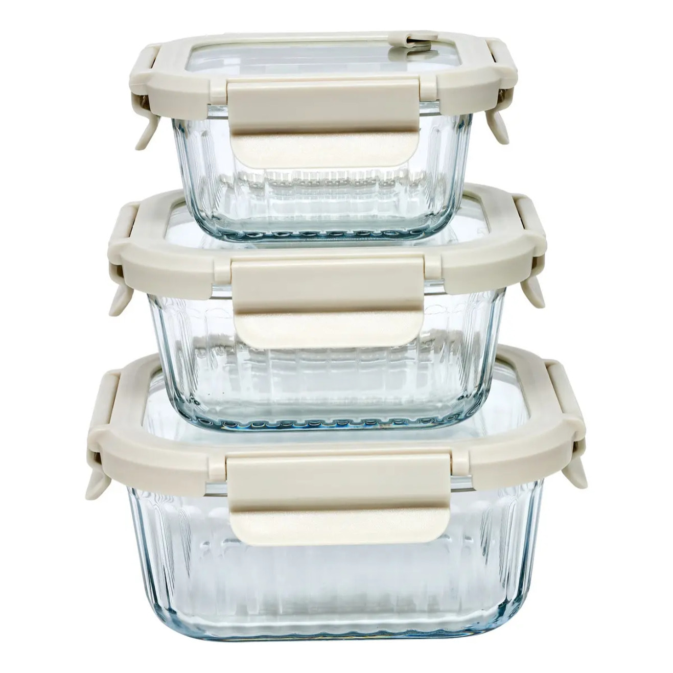 3 boîtes de conservation Clipeat+ carrées 3,2/5,2/8L transparent