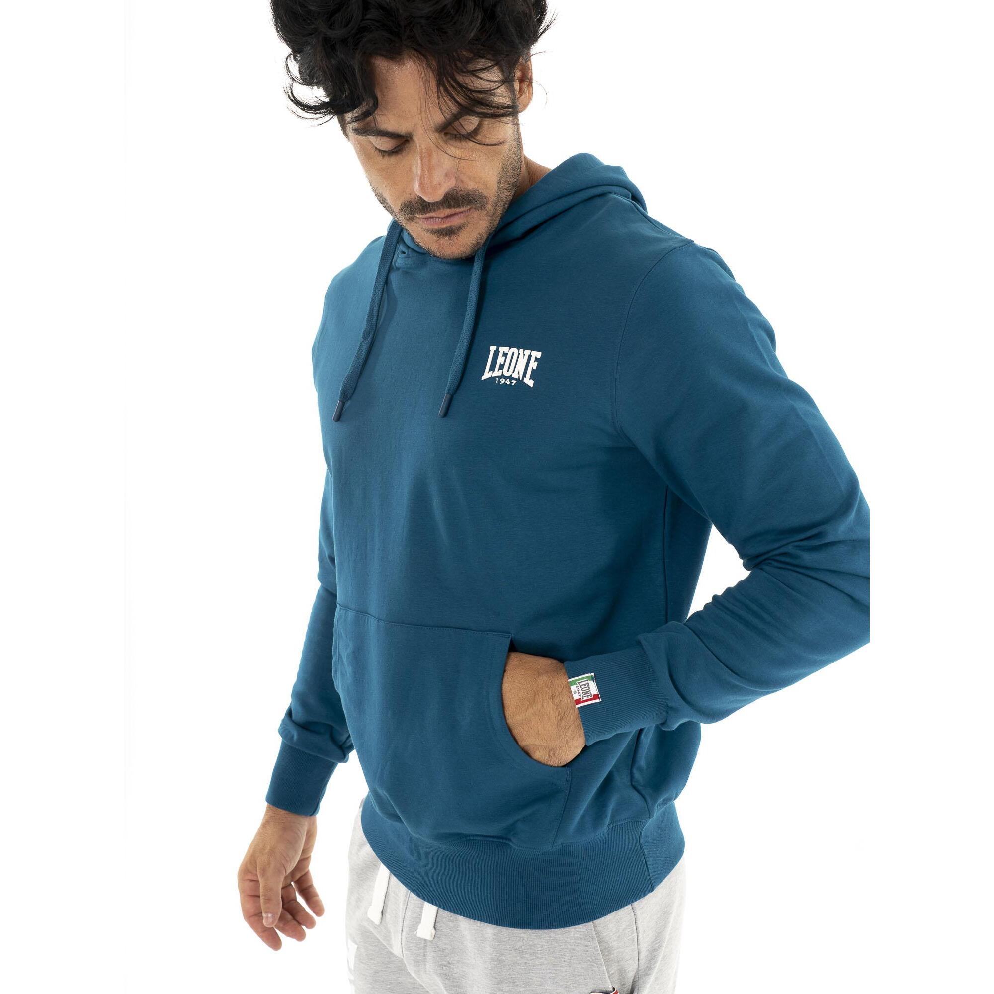 Sudadera de invierno para hombre con capucha y pequeño logo 'Basic'