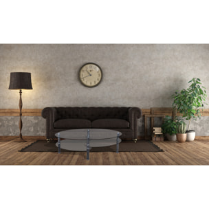 Tavolino moderno a due piani, 100 x 60 x 41, Trasparente