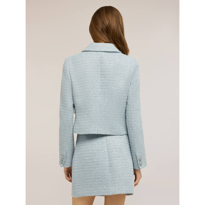 Motivi - Chaqueta corta en tejido bouclé - Light - blue