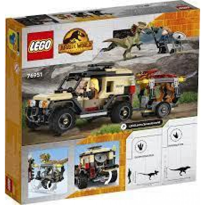 LEGO JURASSIC WORLD 76951 - TRASPORTO DEL PIRORAPTOR E DEL DILOFOSAURO