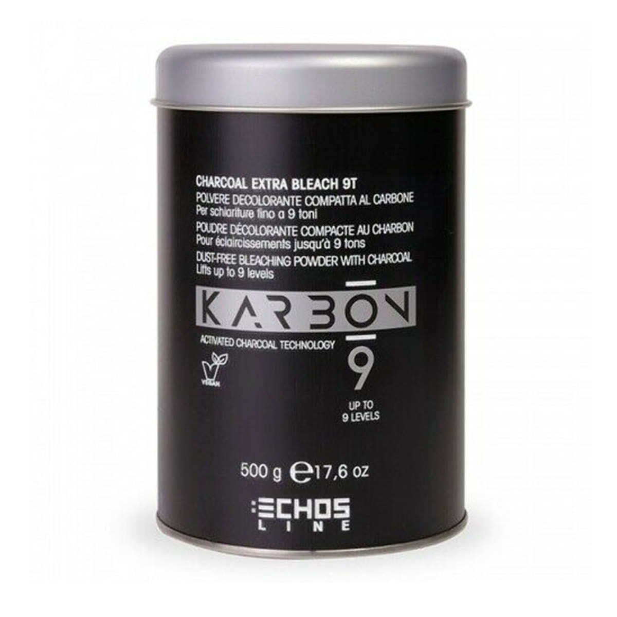 ECHOSLINE Karbon9 Charcoal Extra Bleach 9t - Polvere Decolorante 500g
