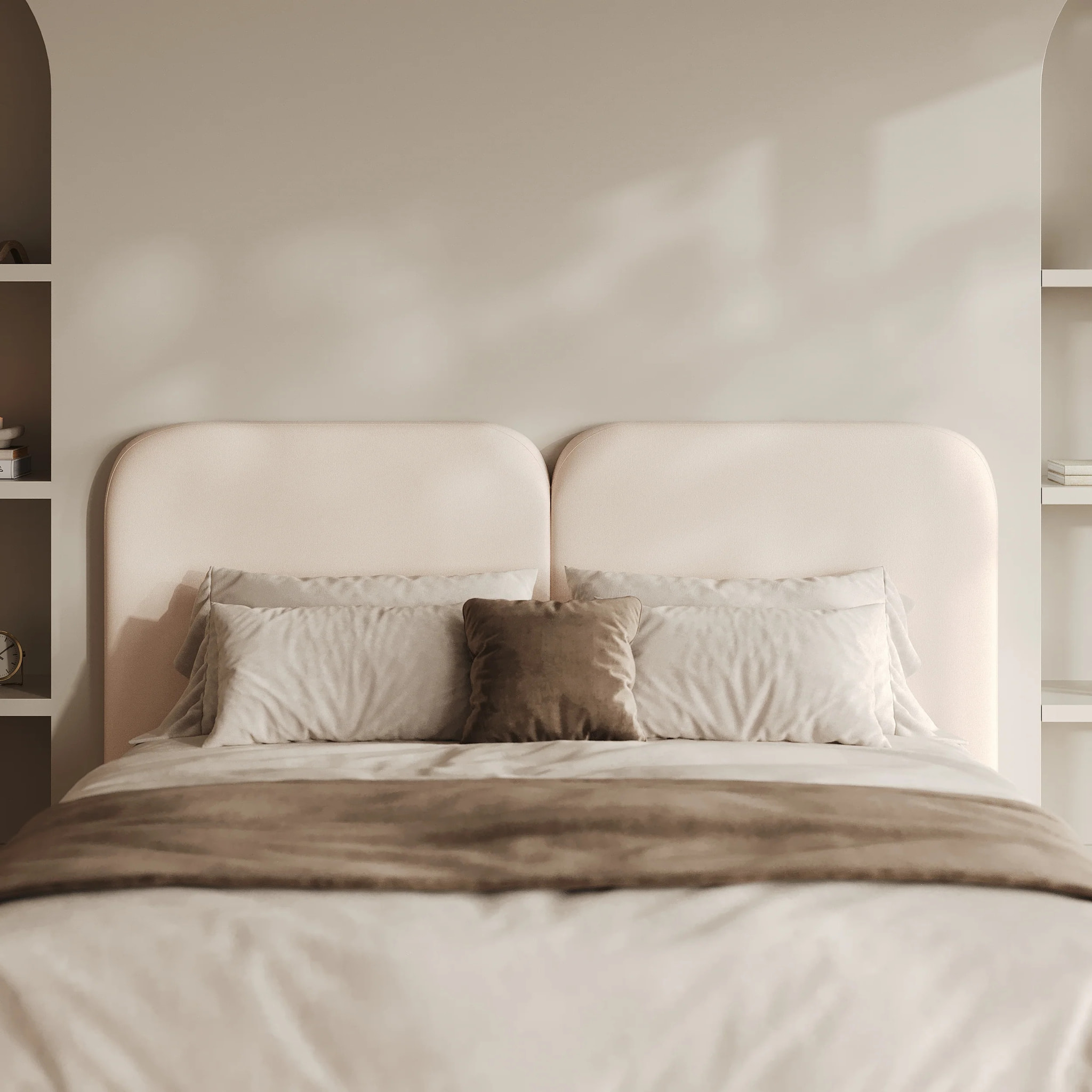 Tête de lit en tissu blanc 160 cm - Etna