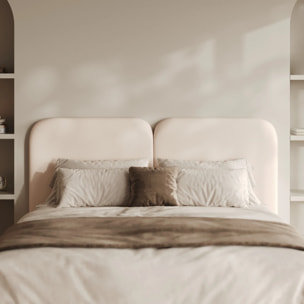 Tête de lit en tissu blanc 160 cm - Etna