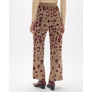 Pantaloni in jacquard di mucca