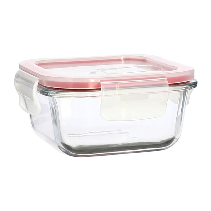 Boîte hermétique carré 310ml en verre CLEMENTINE