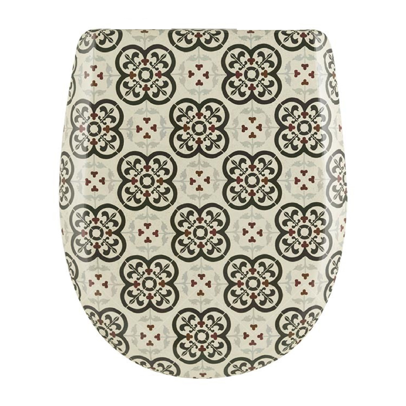 Abattant easy clip avec descente assistée au style geométrique - Multicolore