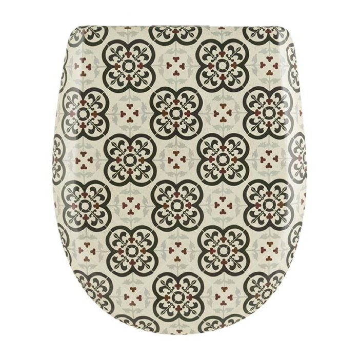 Abattant easy clip avec descente assistée au style geométrique - Multicolore