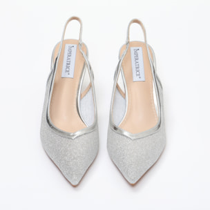 Dècolletè in simil pelle brillantinati