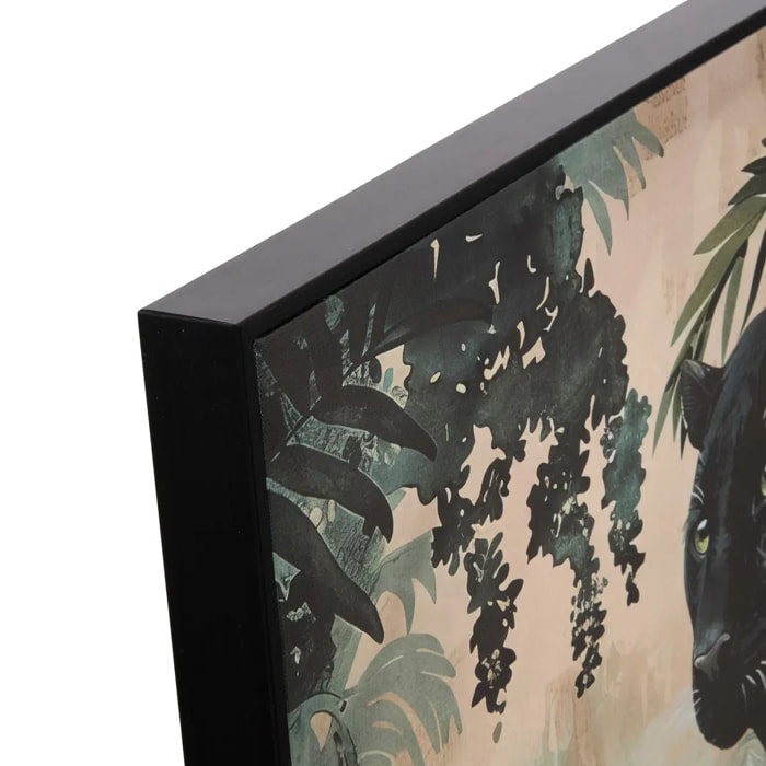 Toile imprimée encadrée Lacey vert 50x70cm