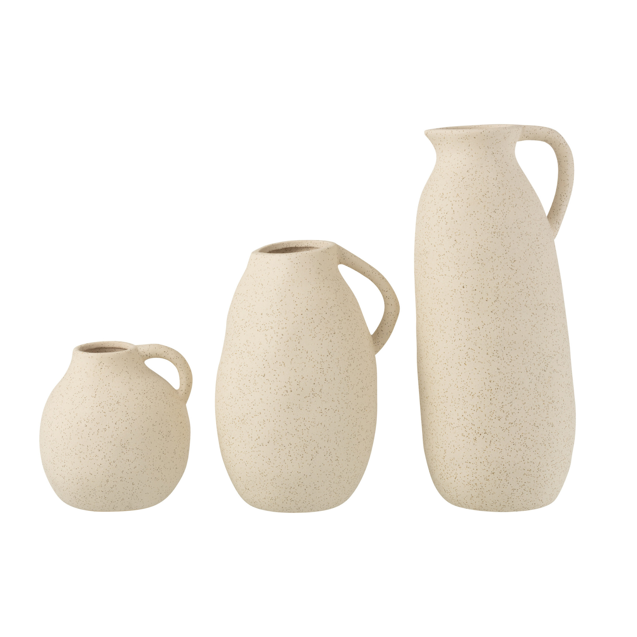 J-Line Vase Cruche Ceramique Beige L