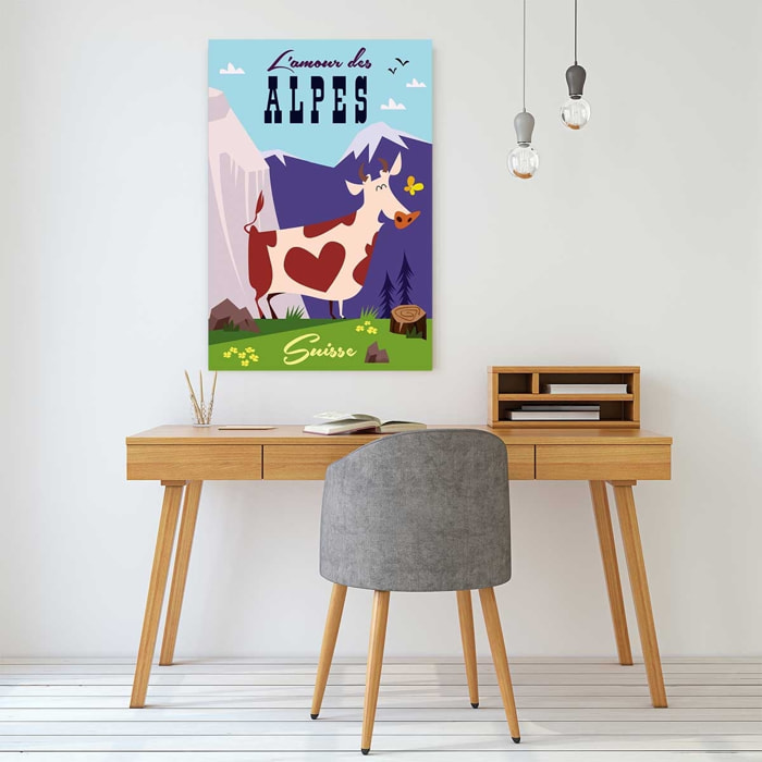 Tableau  l'amour des alpes suisse Tableau plexiglas