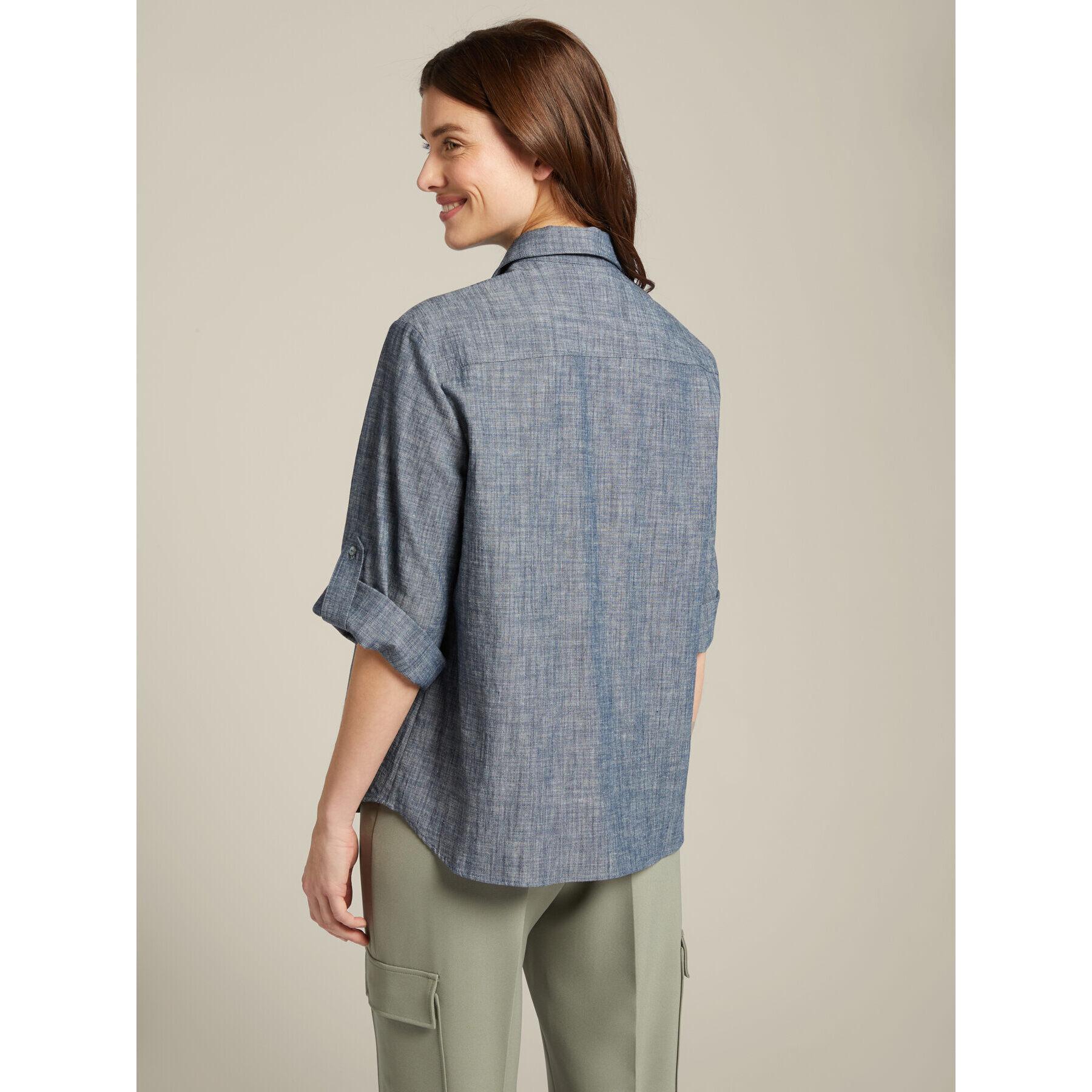 Elena Mirò - Camicia in chambray - Blu