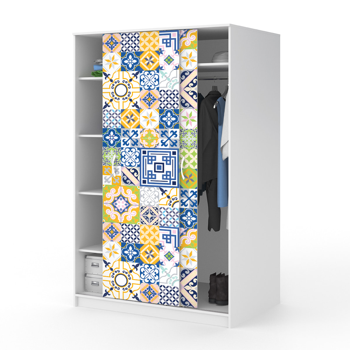 Stickers décoration Meuble - Sticker adhésif Cuisine Salon - 60 STICKERS CARRELAGES MEUBLE CHANSEZ