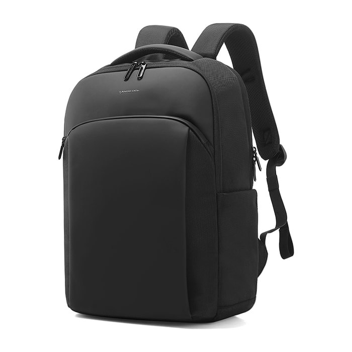 Mochila doble compartimento con capa impermeable, Laptop 15,6, bolsillo antirrobo. Adaptable a trolley.