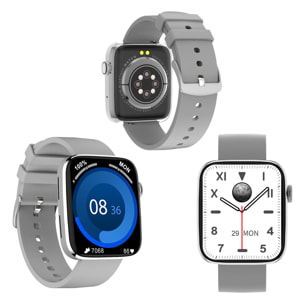 Smartwatch DT1 con corona giratoria inteligente, monitor de tensión y O2 en sangre; 11 modos multideportivos. Fondos personalizables.