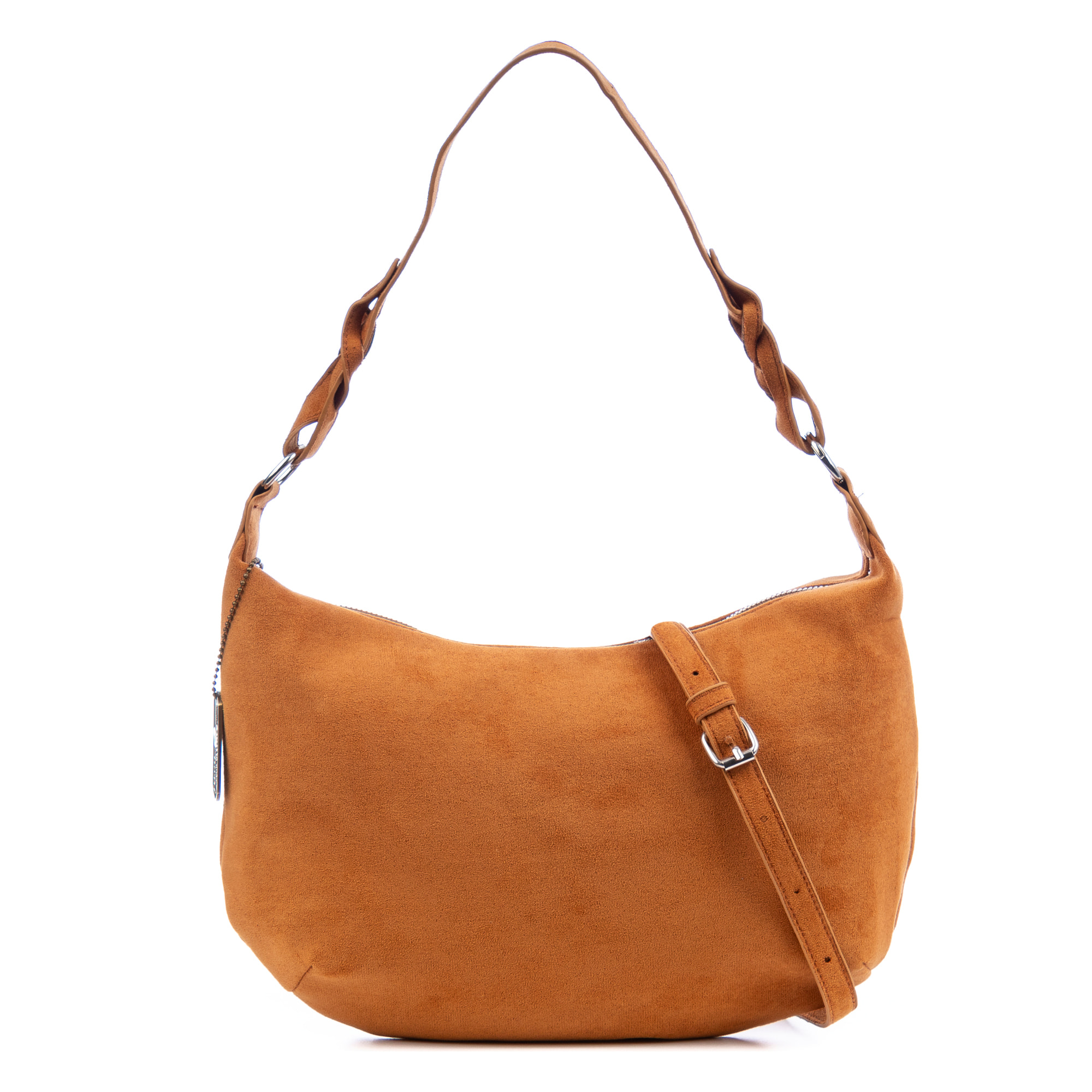 Atessa bolso bandolera de piel auténtica gamuza.