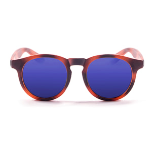 Gafas de sol PALO ALTO NEWPORT - Tiras verticales marrón / Revo azul cielo