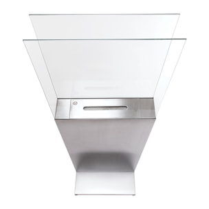 Cheminée à l'éthanol au sol en acier noir et flamme réglable