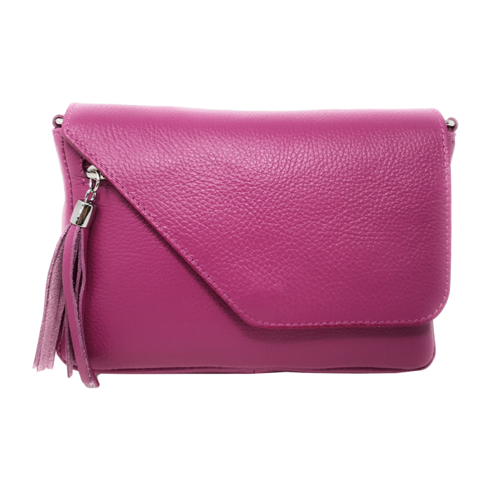 Chicca Borse Tracollina Donna in Pelle Fucsia