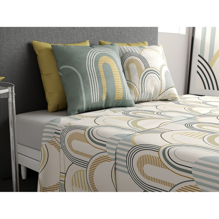 Parure De Drap 3pcs avec Drap housse Bonnet:25cm 100%coton 57fils ColizÉ