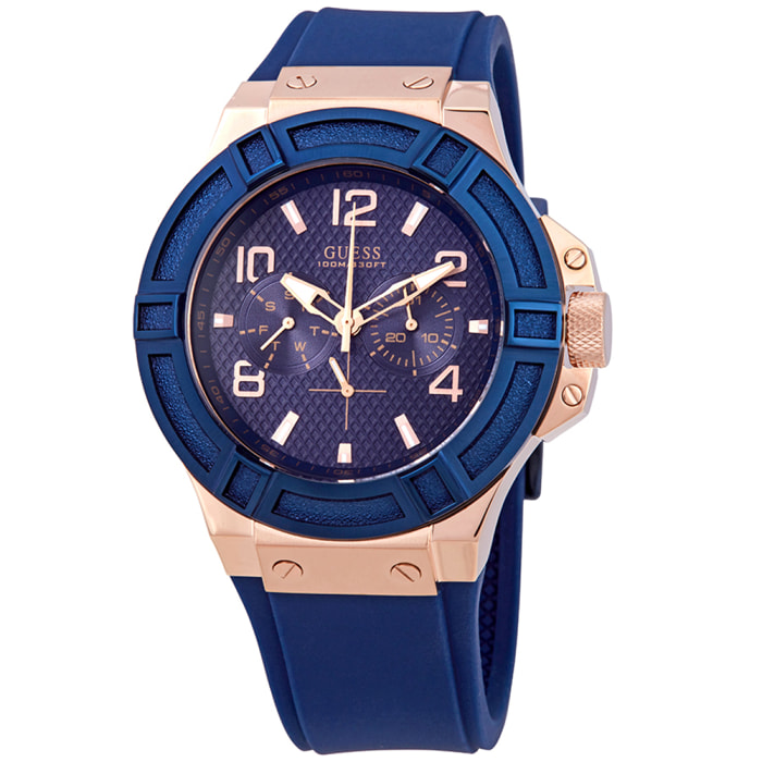 Reloj Guess W0247G3 Hombre Analogico Cuarzo con Correa de Caucho