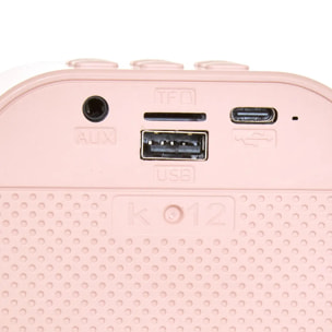 Set Karaoké Kara avec enceinte portable et 2 micros rose