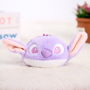 Monedero extrasuave. Diseño de monstruito morado. 10 cm.