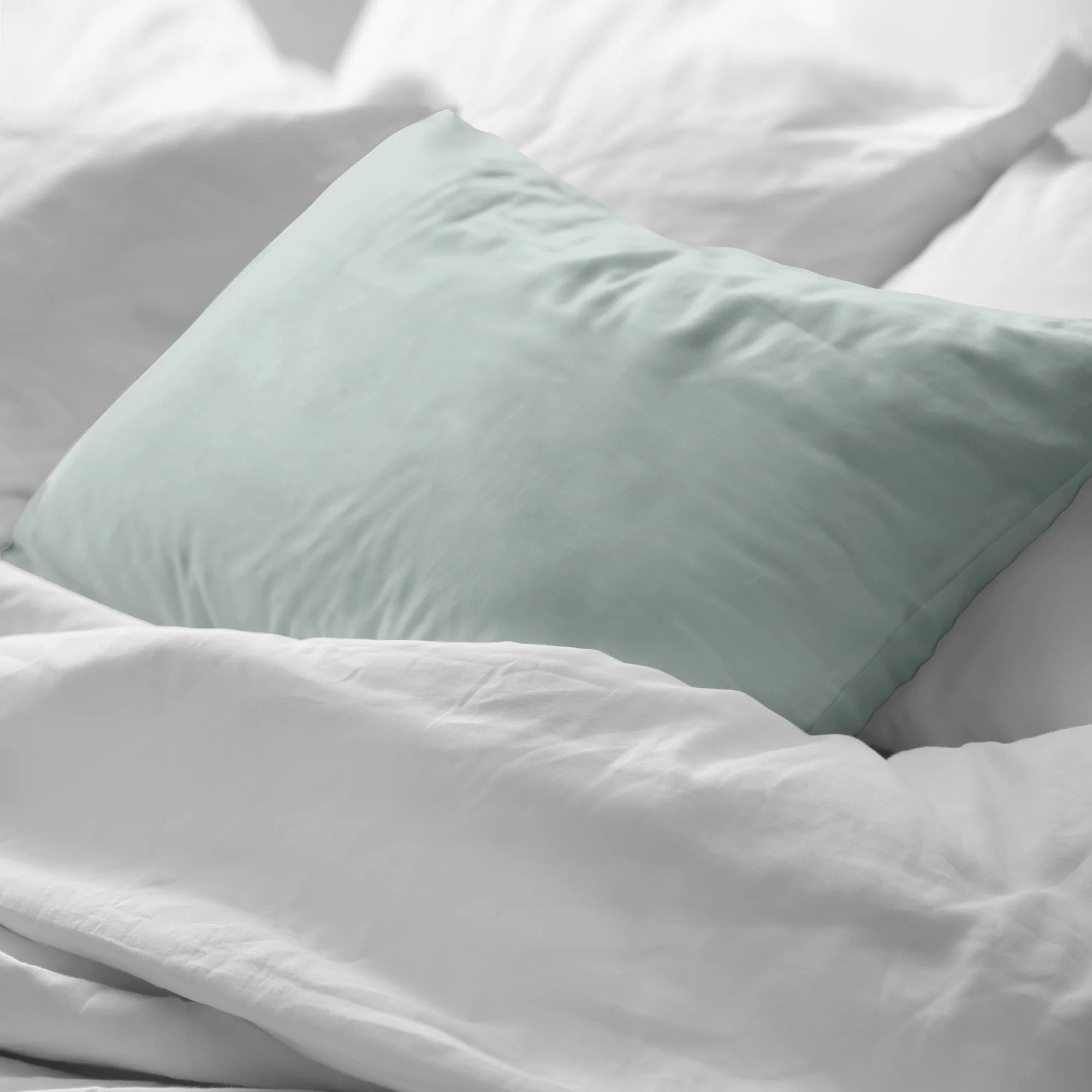 Taie d’oreiller en popeline 80 fils Mint