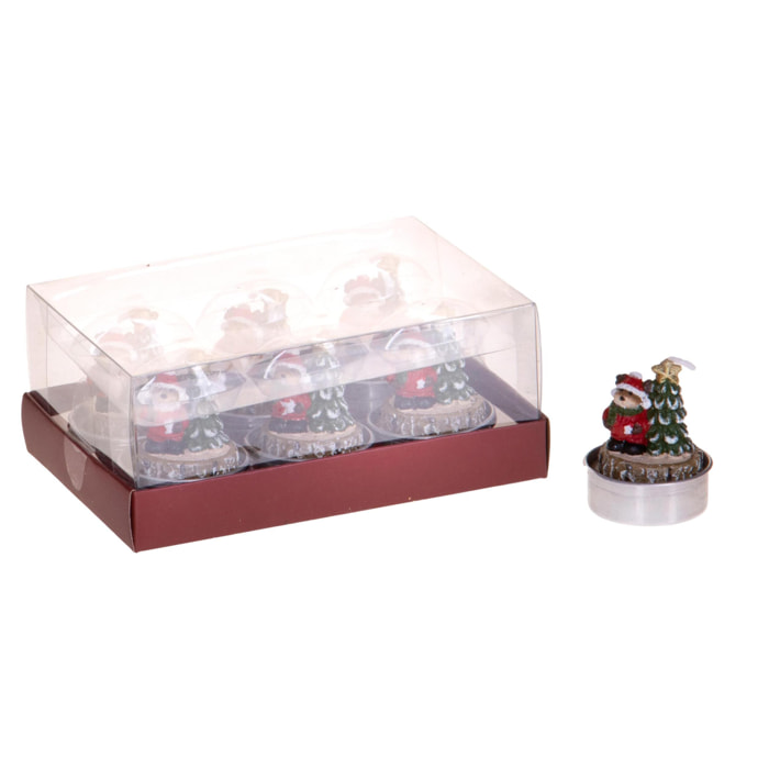 Tea light alb.natale - Pezzi 3 - VERDE - Bianchi Dino SpA