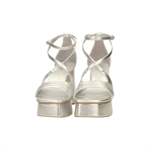 Sandali Donna Tata Italia Argentato