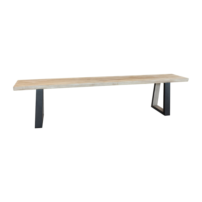 Lot de 2 bancs en bois d'acacia 180cm HERA