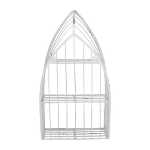 Mensola in metallo bianco 3 piani cm29x12h55