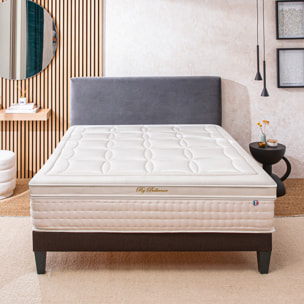 Matelas Empereur, Soutien Ferme, 33 cm, Gel & Mémoire de Forme, Fabrication Française, Déhoussable