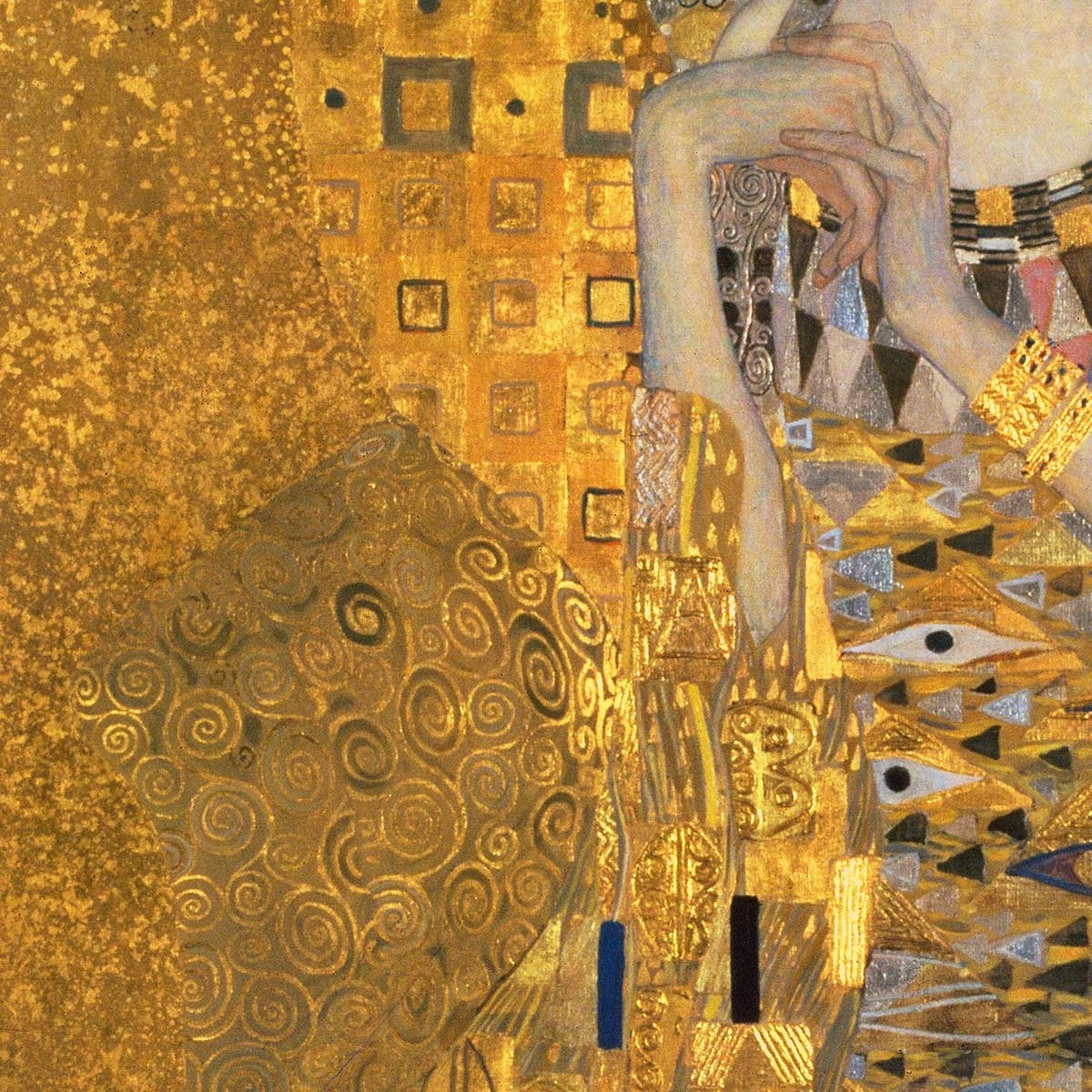 Poster Portrait d'La Dame en Or - Gustav Klimt Affiche sous cadre bois