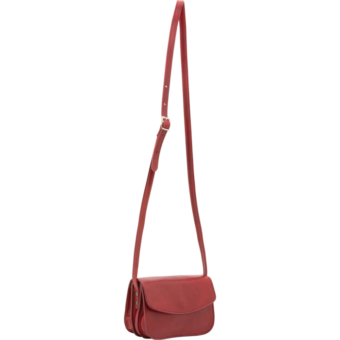 Borsa a tracolla da donna - Modello False - Vera pelle - 19.0 x 13.0 x 9.5 cm