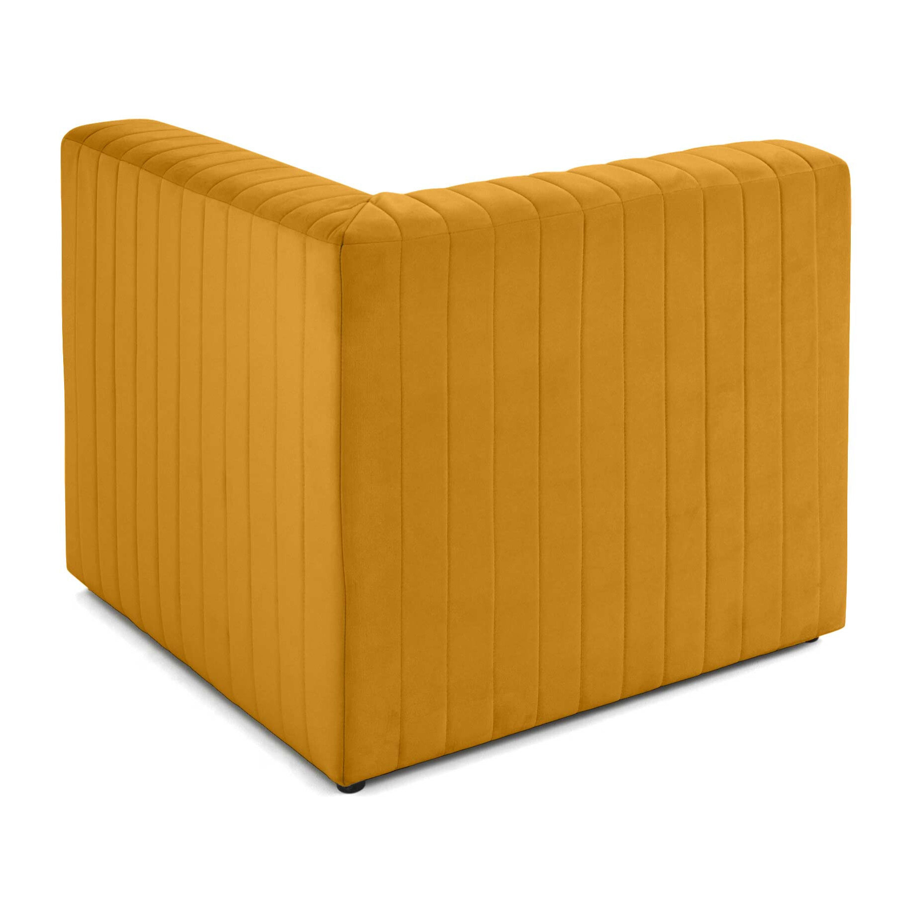 Nova - module d'assise d'angle réversible - en velours - Jaune