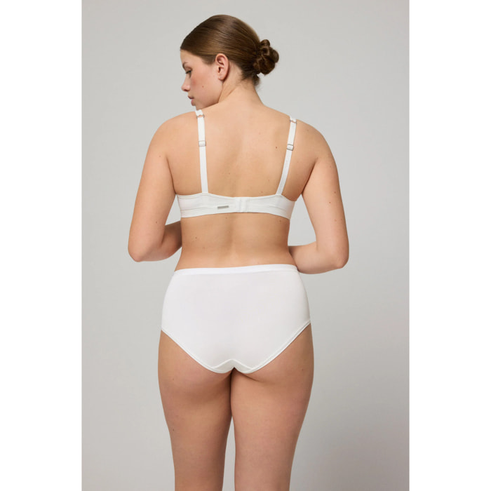 Confezione da 2 mutandine basic alte bianche