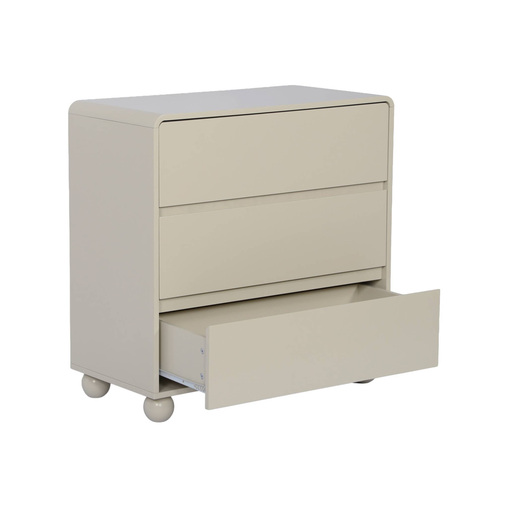 Commode enfant décor bois laqué 3 tiroirs NOUSHKA