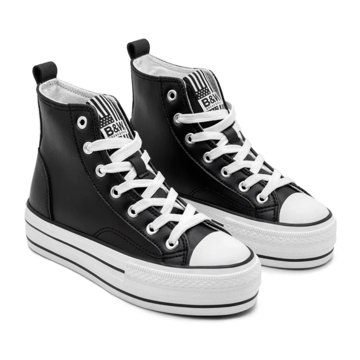 Zapatillas Altas Niños Negro B&W