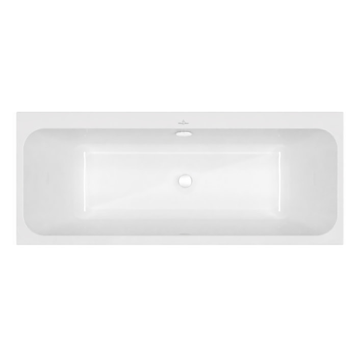 Baignoire droite 170 x 75 VILLEROY & BOCH Architectura + Vidage de baignoire WIRQUIN blanc