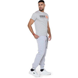 Camiseta de manga corta de algodón elástico "Tech"