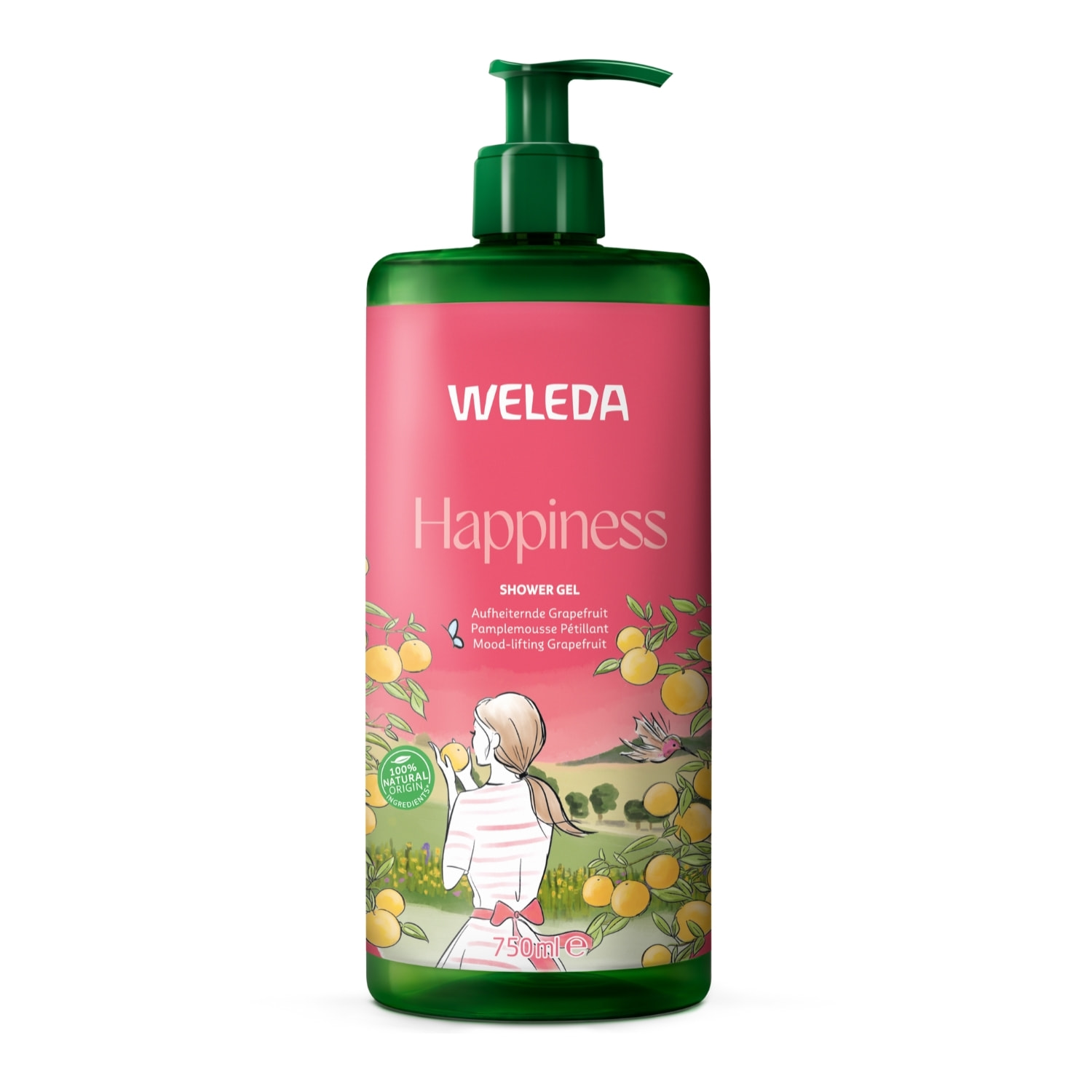 WELEDA - Gel Douche Happiness Pamplemousse Pétillant - 750 ml