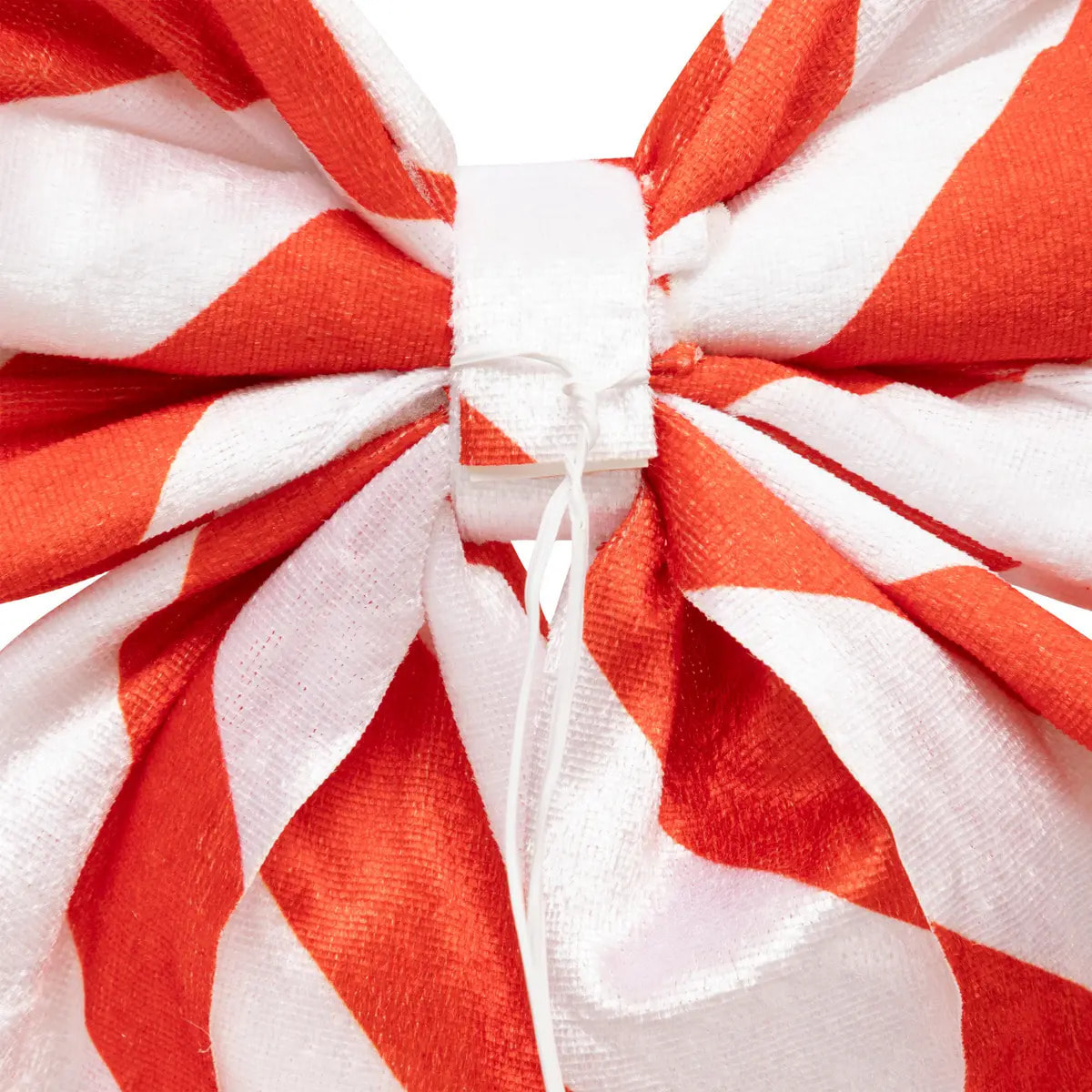 Nœud déco rayures 20x24cm rouge et blanc