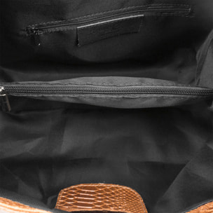 Emanuela Borsa tote Donna.Pelle autentica Alcantara Stampa Serpente