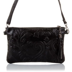 Deanna Borsa a mano Donna.Pelle autentica Camoscio Incisa Fiori