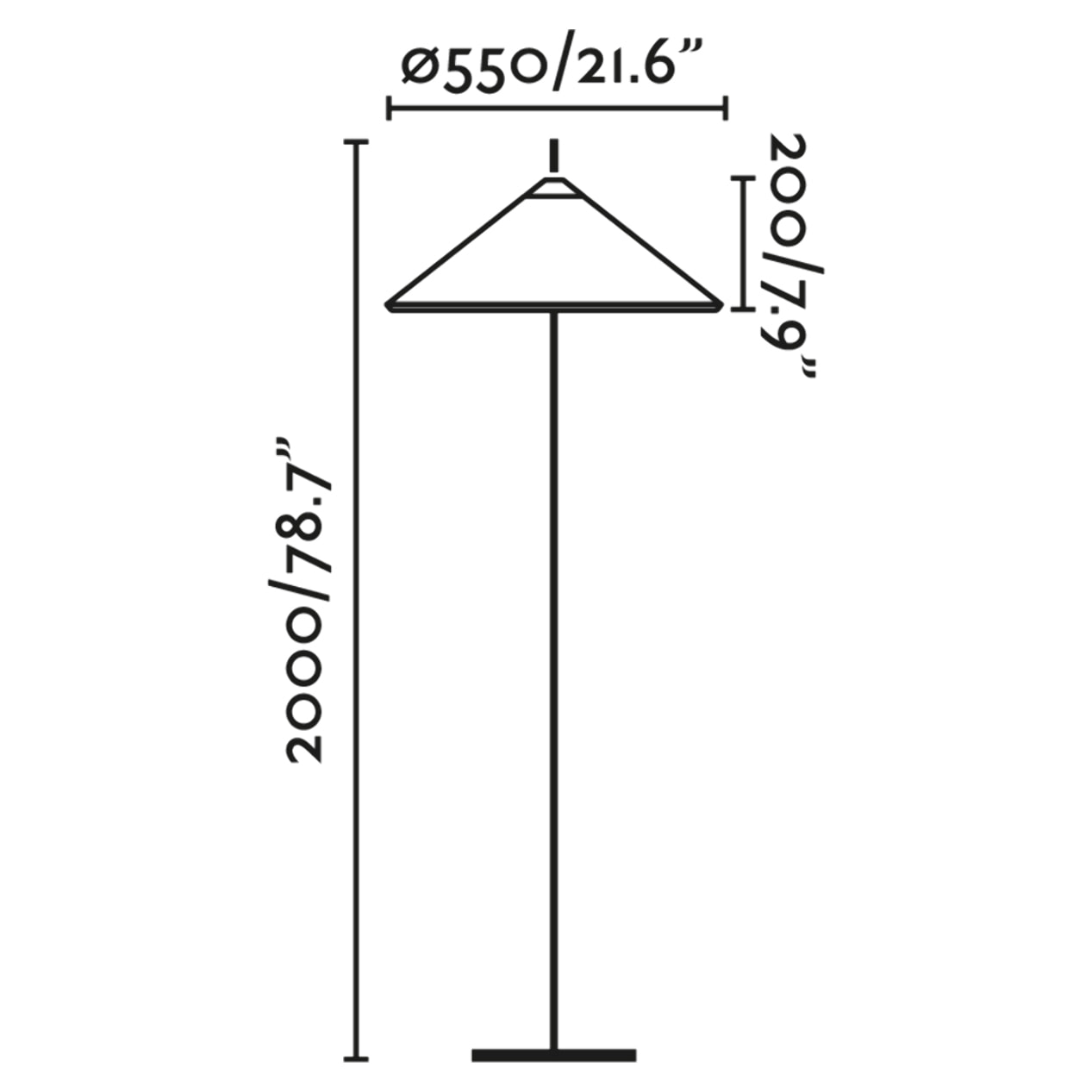 SAIGON OUT 2000 R55 Lampadaire gris/blanc mat